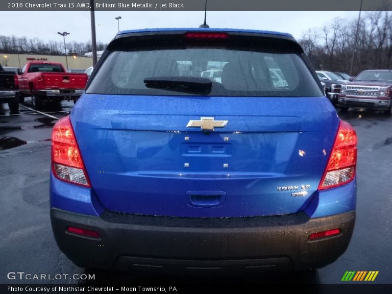 Brilliant Blue Metallic / Jet Black 2016 Chevrolet Trax LS AWD