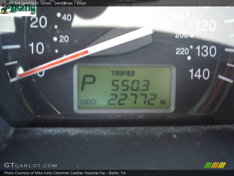 Sand Beige / Beige 2008 Kia Spectra EX Sedan