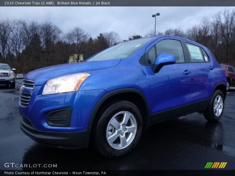 Brilliant Blue Metallic / Jet Black 2016 Chevrolet Trax LS AWD