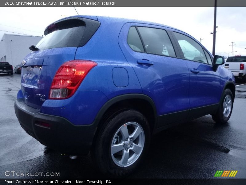Brilliant Blue Metallic / Jet Black 2016 Chevrolet Trax LS AWD