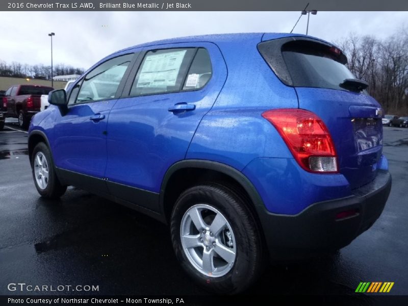 Brilliant Blue Metallic / Jet Black 2016 Chevrolet Trax LS AWD