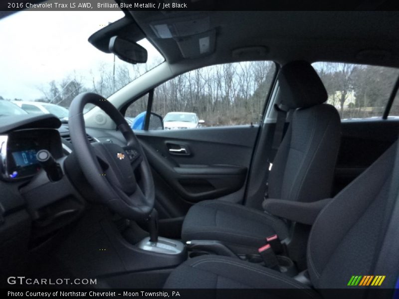 Brilliant Blue Metallic / Jet Black 2016 Chevrolet Trax LS AWD