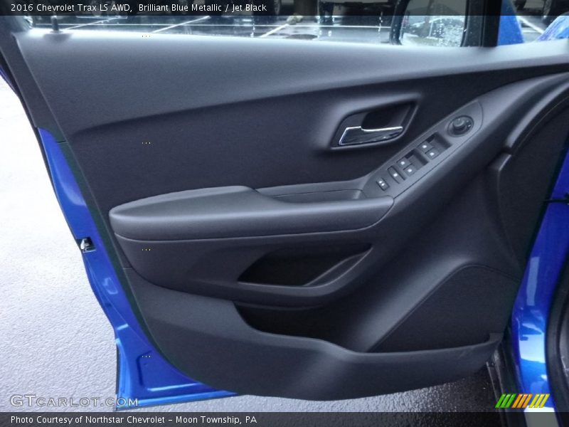 Brilliant Blue Metallic / Jet Black 2016 Chevrolet Trax LS AWD