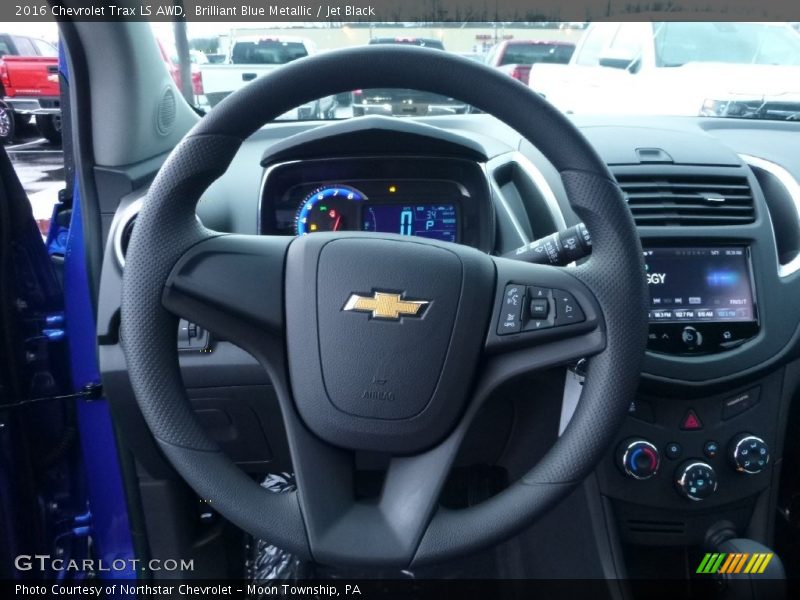 Brilliant Blue Metallic / Jet Black 2016 Chevrolet Trax LS AWD