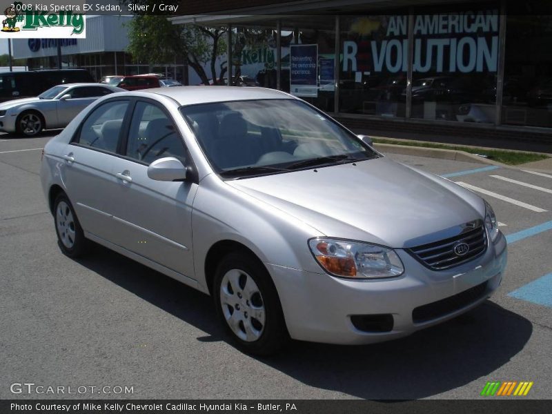 Silver / Gray 2008 Kia Spectra EX Sedan