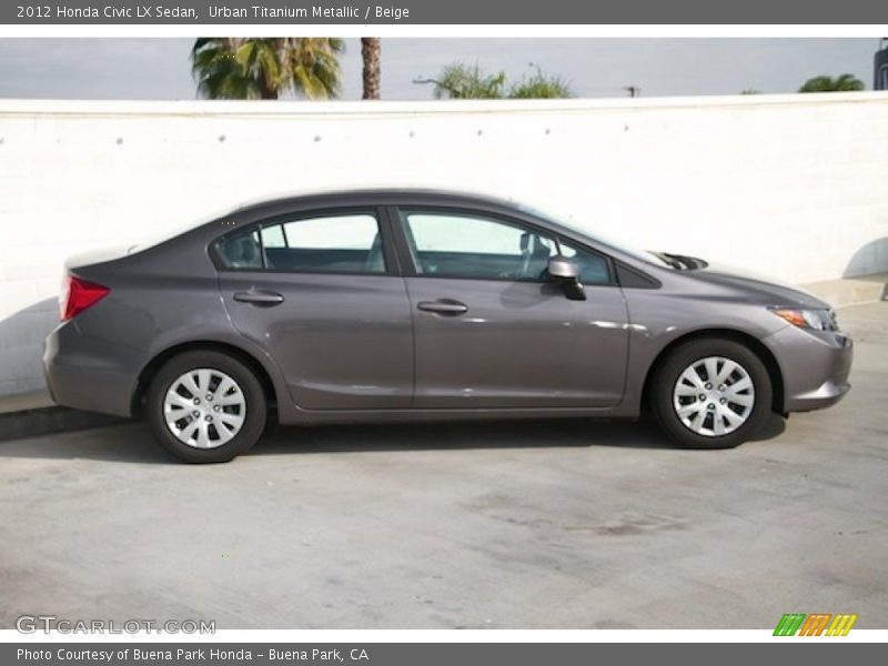 Urban Titanium Metallic / Beige 2012 Honda Civic LX Sedan