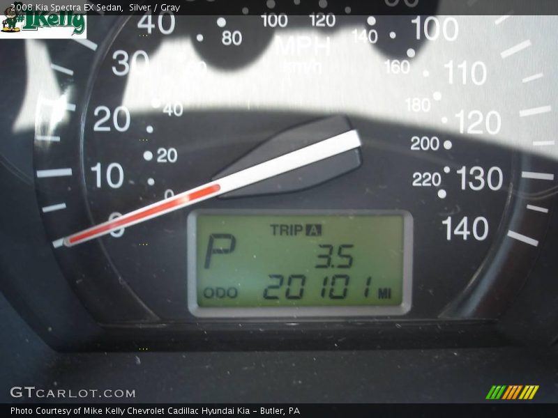 Silver / Gray 2008 Kia Spectra EX Sedan
