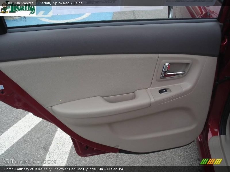 Spicy Red / Beige 2008 Kia Spectra EX Sedan