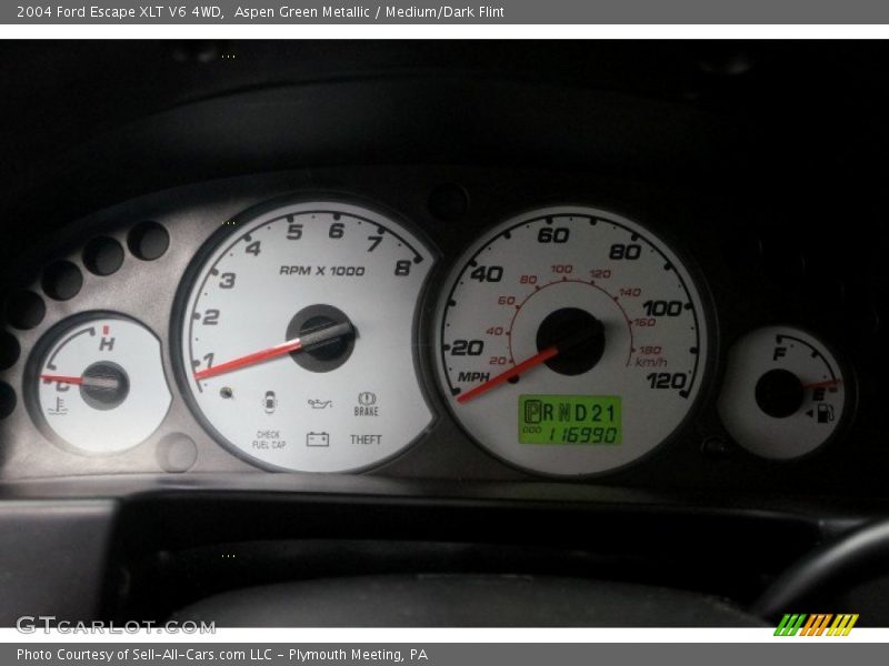 Aspen Green Metallic / Medium/Dark Flint 2004 Ford Escape XLT V6 4WD