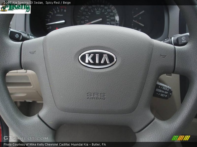 Spicy Red / Beige 2008 Kia Spectra EX Sedan