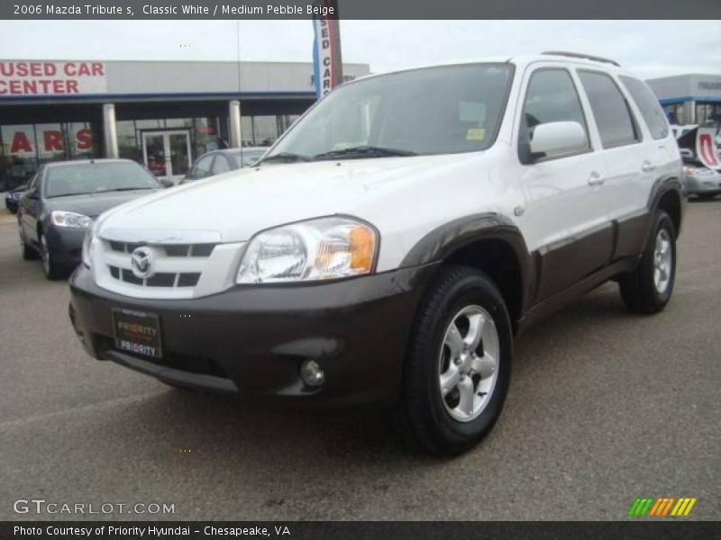 Classic White / Medium Pebble Beige 2006 Mazda Tribute s