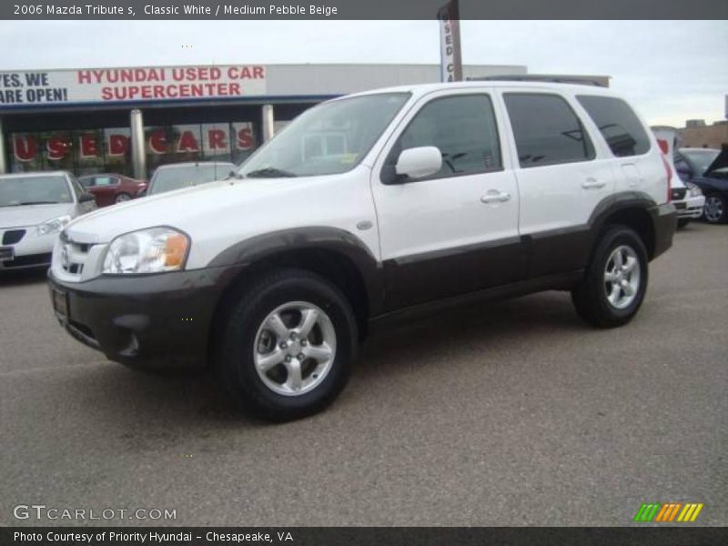 Classic White / Medium Pebble Beige 2006 Mazda Tribute s
