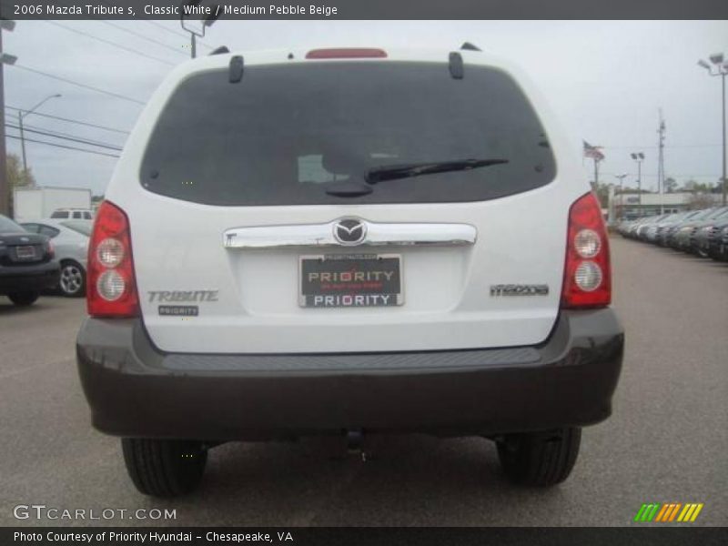 Classic White / Medium Pebble Beige 2006 Mazda Tribute s