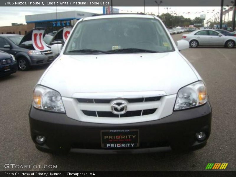 Classic White / Medium Pebble Beige 2006 Mazda Tribute s