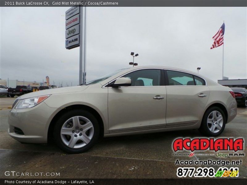 Gold Mist Metallic / Cocoa/Cashmere 2011 Buick LaCrosse CX