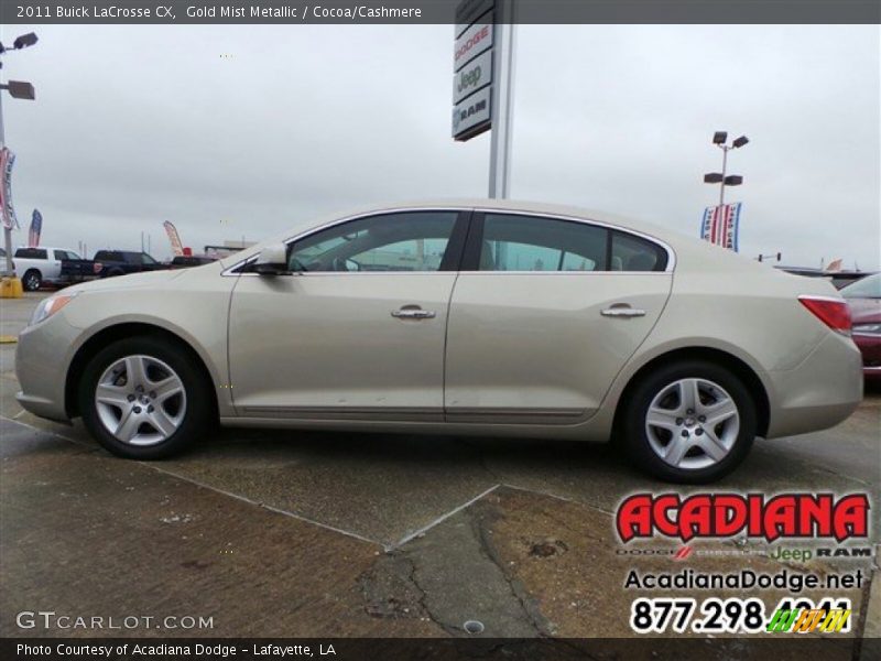 Gold Mist Metallic / Cocoa/Cashmere 2011 Buick LaCrosse CX