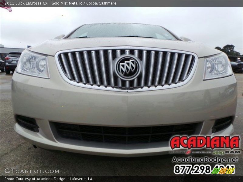 Gold Mist Metallic / Cocoa/Cashmere 2011 Buick LaCrosse CX