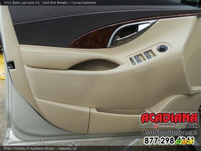 Gold Mist Metallic / Cocoa/Cashmere 2011 Buick LaCrosse CX