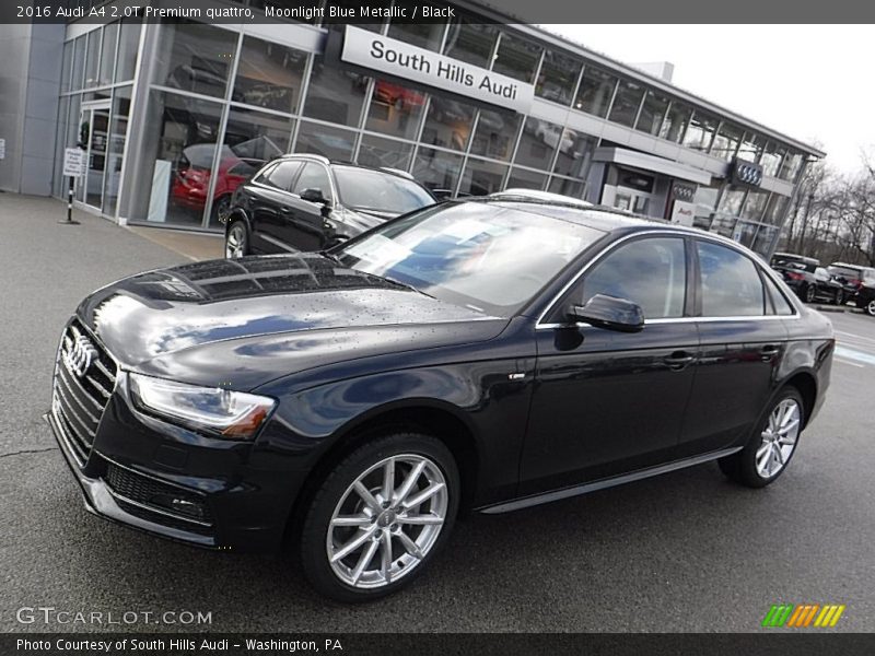Moonlight Blue Metallic / Black 2016 Audi A4 2.0T Premium quattro