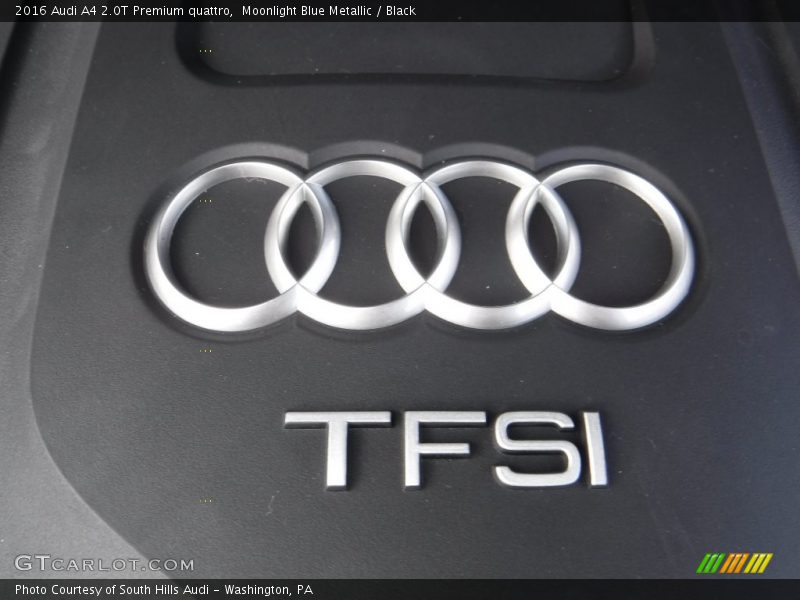 Moonlight Blue Metallic / Black 2016 Audi A4 2.0T Premium quattro