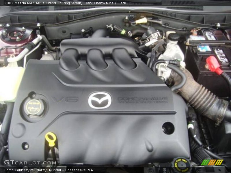 Dark Cherry Mica / Black 2007 Mazda MAZDA6 s Grand Touring Sedan