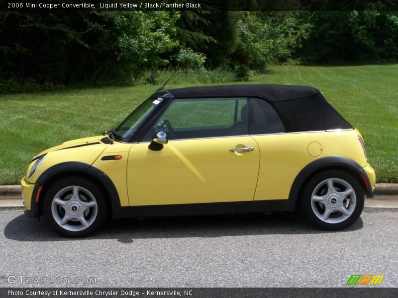 Liquid Yellow / Black/Panther Black 2006 Mini Cooper Convertible