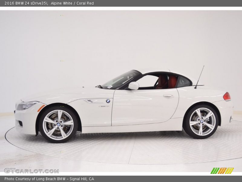 Alpine White / Coral Red 2016 BMW Z4 sDrive35i