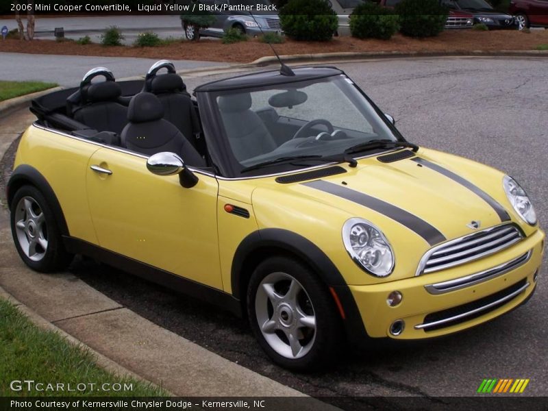 Liquid Yellow / Black/Panther Black 2006 Mini Cooper Convertible