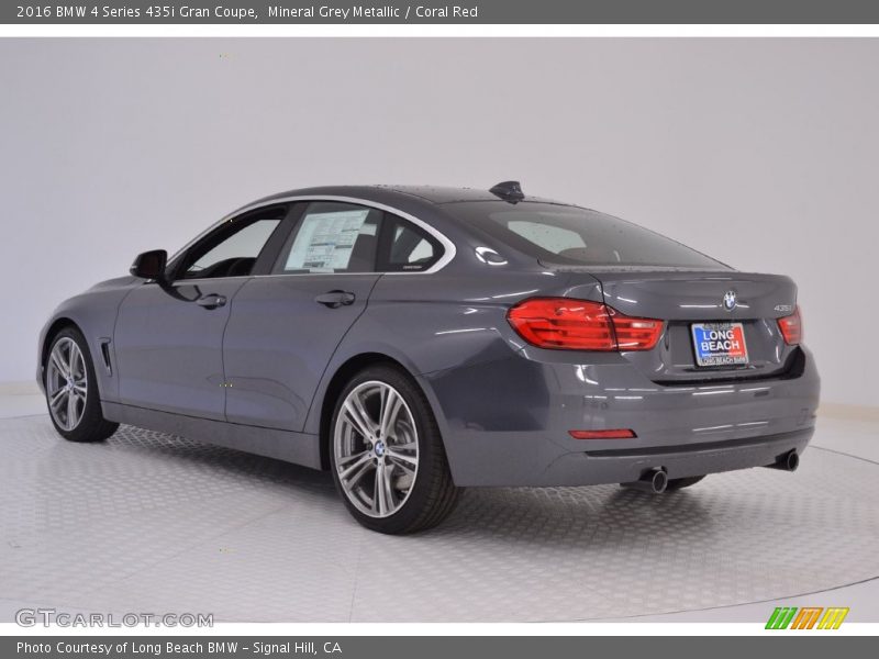 Mineral Grey Metallic / Coral Red 2016 BMW 4 Series 435i Gran Coupe