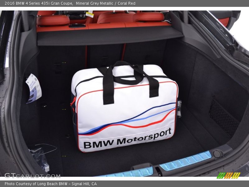 Mineral Grey Metallic / Coral Red 2016 BMW 4 Series 435i Gran Coupe