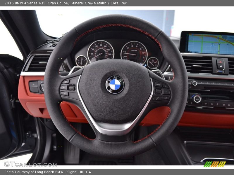 Mineral Grey Metallic / Coral Red 2016 BMW 4 Series 435i Gran Coupe