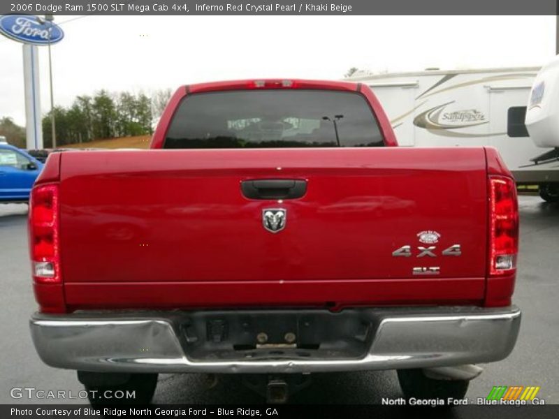 Inferno Red Crystal Pearl / Khaki Beige 2006 Dodge Ram 1500 SLT Mega Cab 4x4