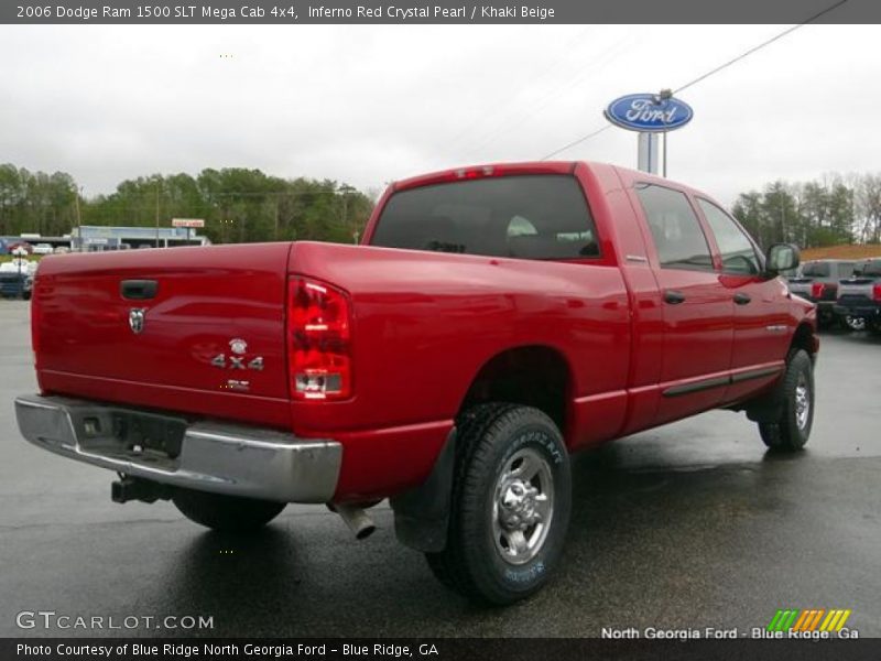 Inferno Red Crystal Pearl / Khaki Beige 2006 Dodge Ram 1500 SLT Mega Cab 4x4