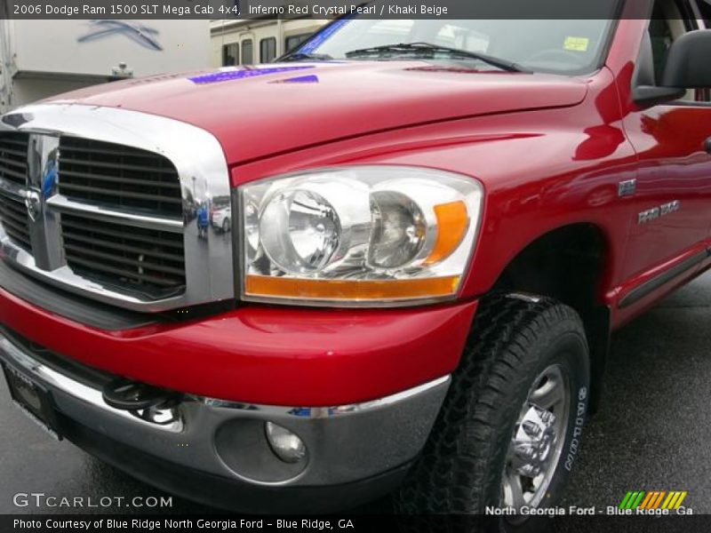 Inferno Red Crystal Pearl / Khaki Beige 2006 Dodge Ram 1500 SLT Mega Cab 4x4