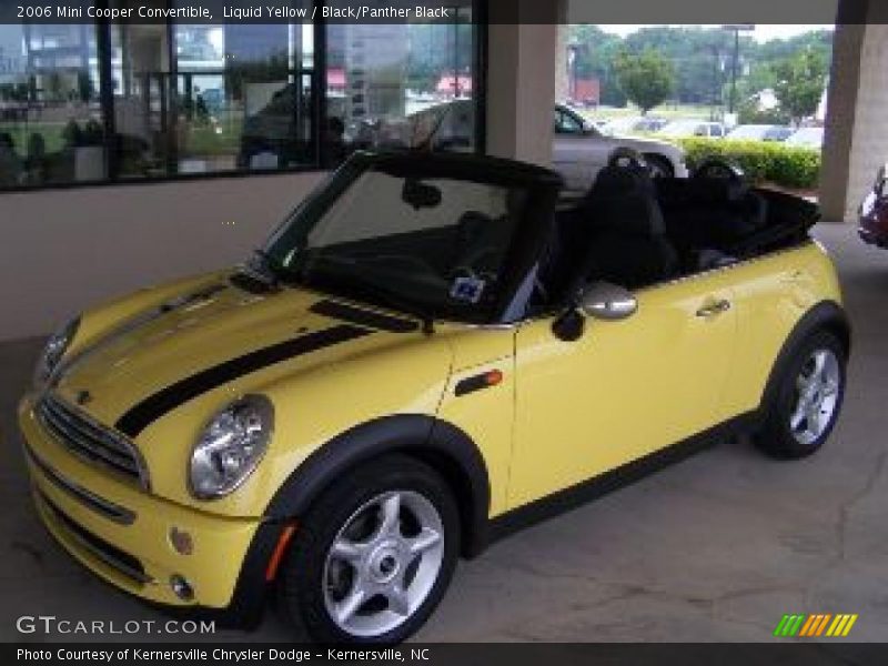 Liquid Yellow / Black/Panther Black 2006 Mini Cooper Convertible