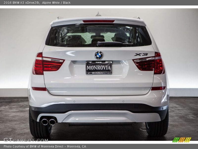 Alpine White / Black 2016 BMW X3 xDrive28i