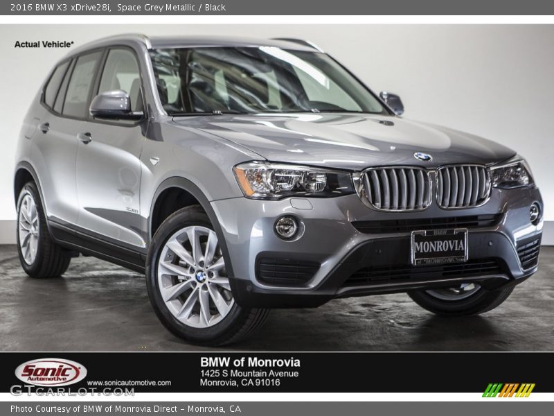 Space Grey Metallic / Black 2016 BMW X3 xDrive28i