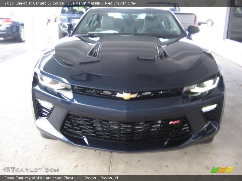 Blue Velvet Metallic / Medium Ash Gray 2016 Chevrolet Camaro SS Coupe