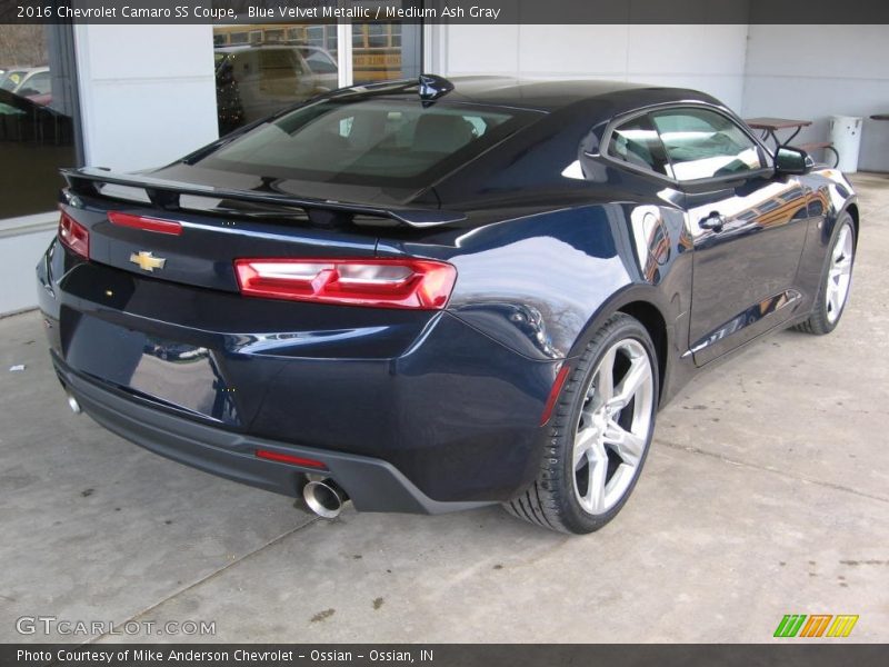 Blue Velvet Metallic / Medium Ash Gray 2016 Chevrolet Camaro SS Coupe
