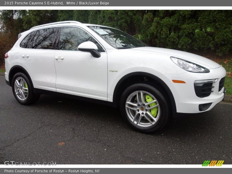 White / Black/Luxor Beige 2015 Porsche Cayenne S E-Hybrid