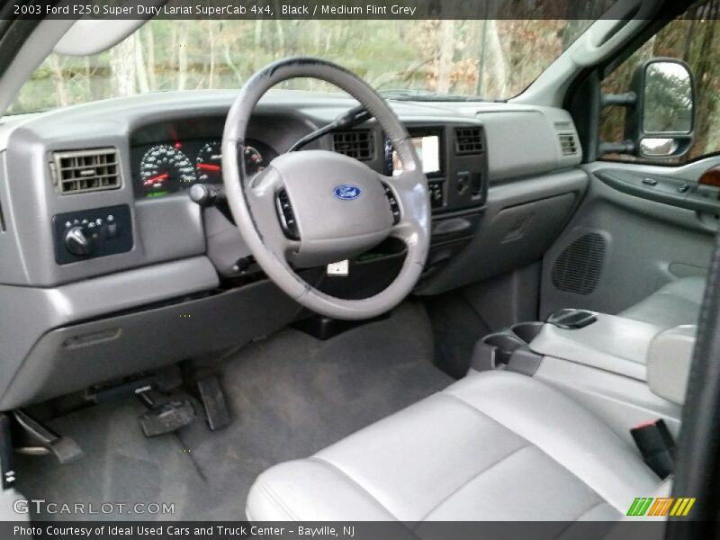 Black / Medium Flint Grey 2003 Ford F250 Super Duty Lariat SuperCab 4x4