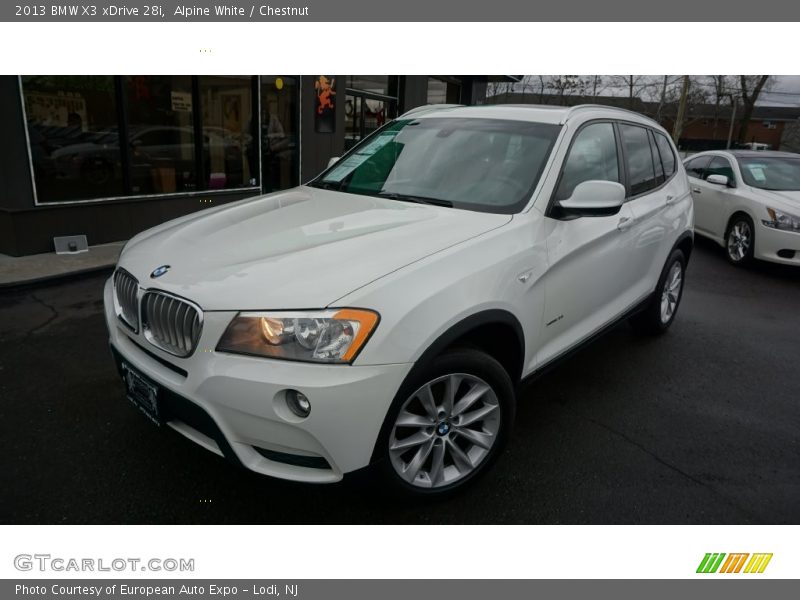 Alpine White / Chestnut 2013 BMW X3 xDrive 28i