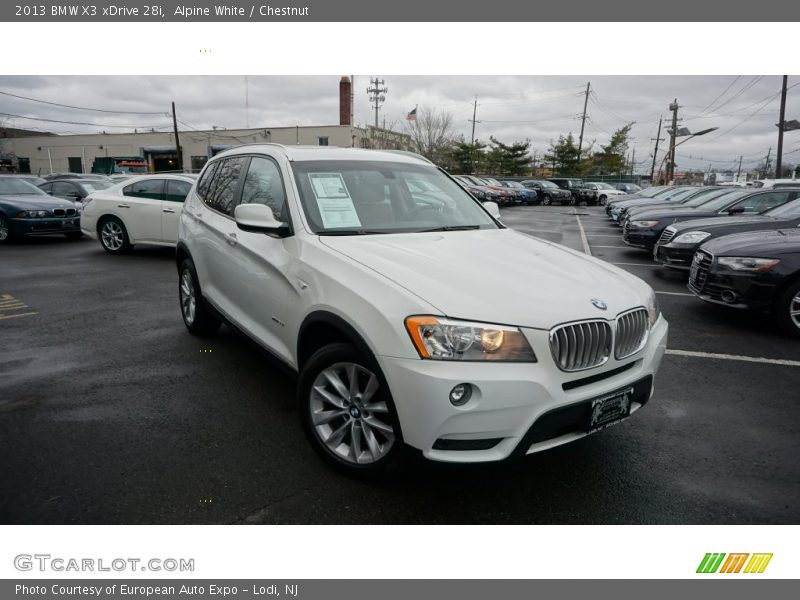 Alpine White / Chestnut 2013 BMW X3 xDrive 28i