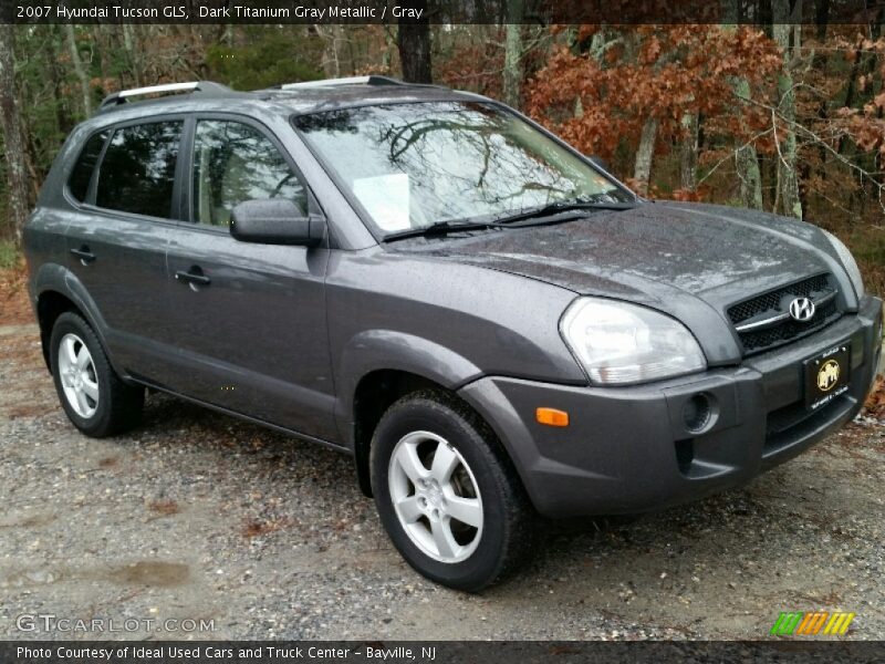 Dark Titanium Gray Metallic / Gray 2007 Hyundai Tucson GLS