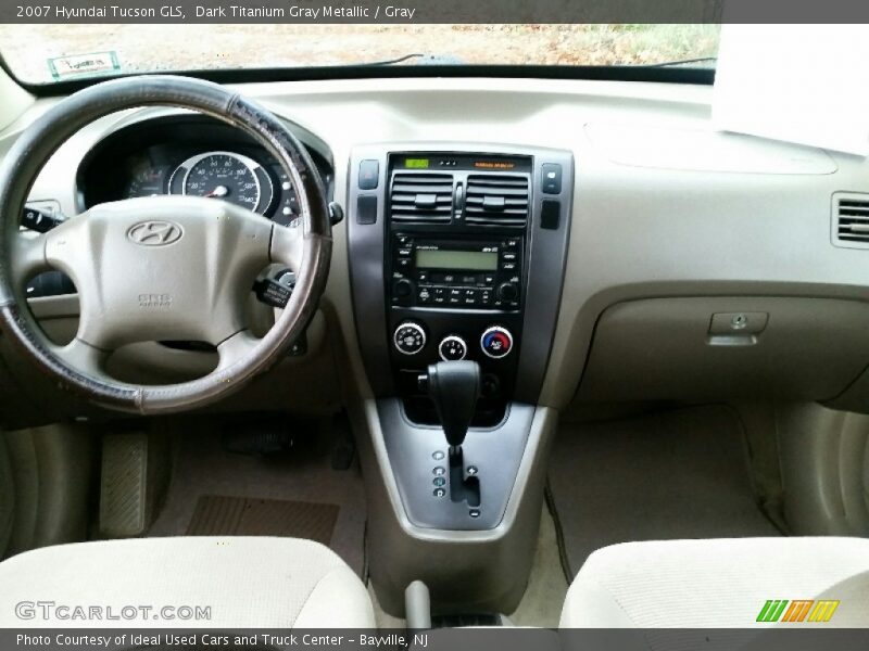 Dark Titanium Gray Metallic / Gray 2007 Hyundai Tucson GLS