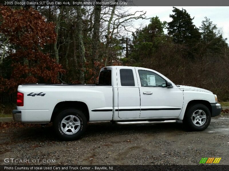 Bright White / Medium Slate Gray 2005 Dodge Dakota SLT Club Cab 4x4