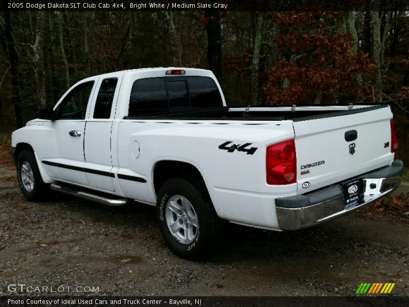 Bright White / Medium Slate Gray 2005 Dodge Dakota SLT Club Cab 4x4