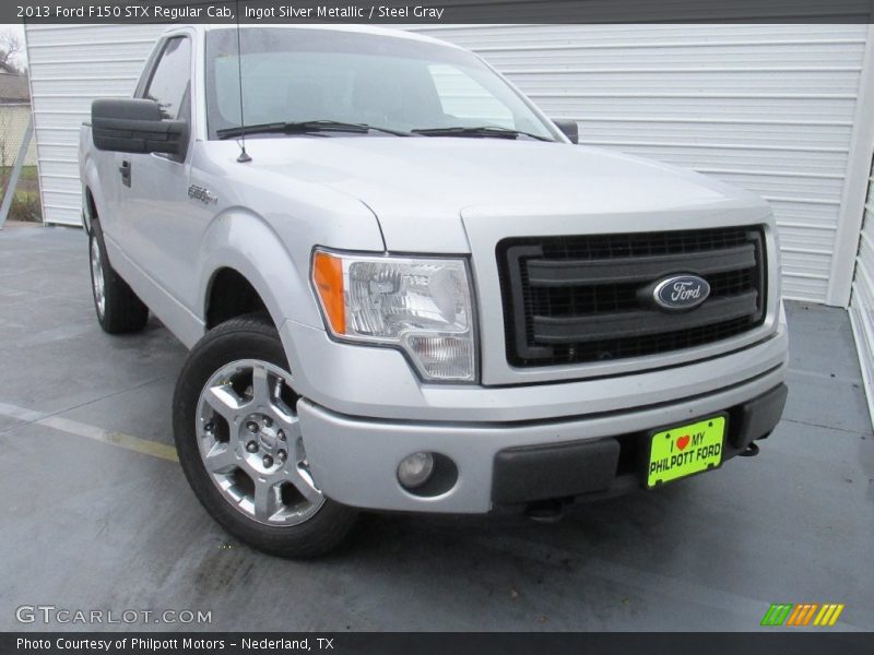 Ingot Silver Metallic / Steel Gray 2013 Ford F150 STX Regular Cab