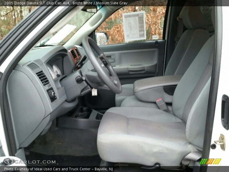 Bright White / Medium Slate Gray 2005 Dodge Dakota SLT Club Cab 4x4
