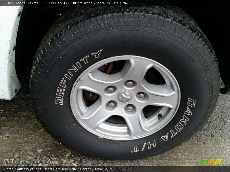 Bright White / Medium Slate Gray 2005 Dodge Dakota SLT Club Cab 4x4
